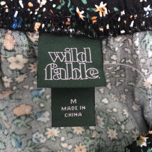 Wild Fable Ruffled Floral Babydoll Mini Dress Black - Picture 7 of 10